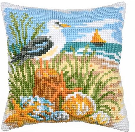 Kreuzstichkissen "Impressionen vom Meer"
