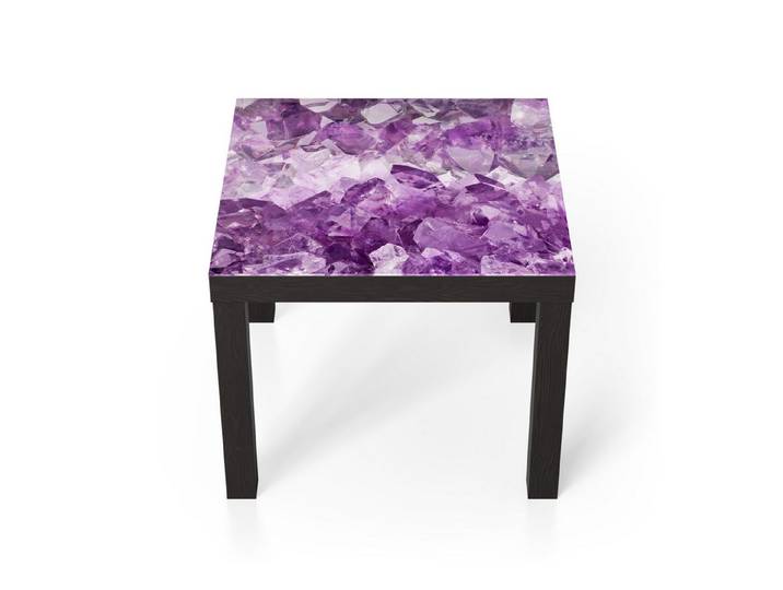 DEQORI Couchtisch 'Violette Pracht', Glas Beistelltisch Glastisch modern