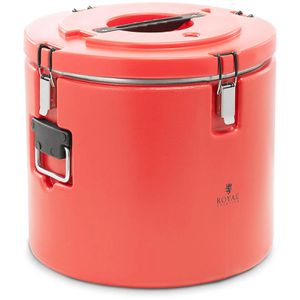Royal-Catering Thermobehälter RC-TT-4, Edelstahl / Kunststoff, hält stundenlang warm, rot, auslaufsicher, 30 Liter