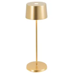 Zafferano Olivia Pro LED-Tischleuchte, Gelbgold, wiederaufladbar und dimmbar - 2200-2700-3000K, 9 Stunden bei maximaler Leistung