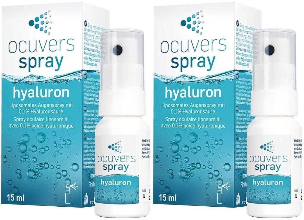 Ocuvers spray hyaluron Augenspray mit Hyaluron 2x 2x15 ml Spray