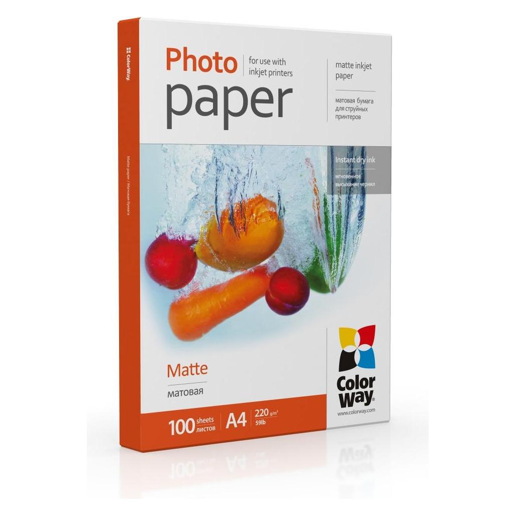 Colorway Fotopapier PM220100A4 Matt, Baltas, A4, 220 g/m² (220 g/m², A4, 100 Stk.) (PM220100A4)