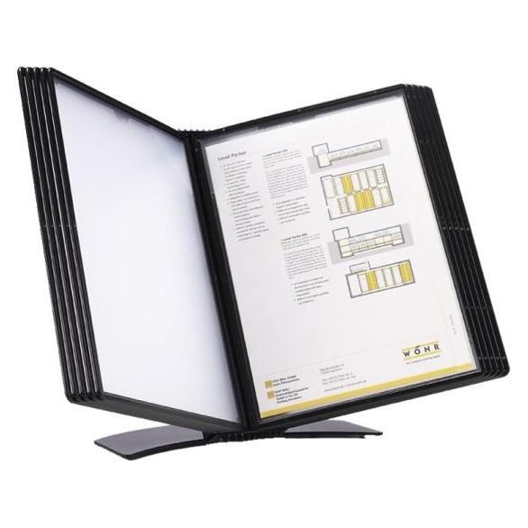 B.N.T. Registersystem A5 Easymount t/10 lommer sort bordmodel (A5) (282010)