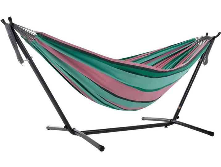Vivere Dubbele Hangmat met Standaard - Watermelon