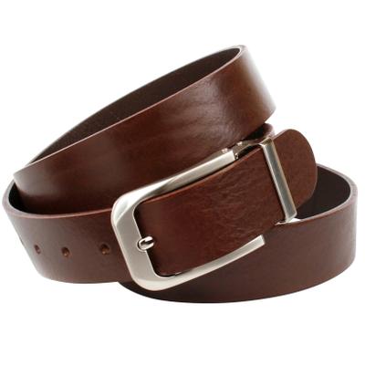 Ledergürtel ANTHONI CROWN, Herren, Gr. 85, braun, Leder, genarbt, unifarben, Basic, Gürtel Ledergürtel, aus Vollleder