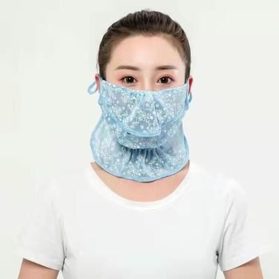 USA Free Shipping Shop LaceGuard UV Protection Face Scarf Mask For Women Breathable Sun Shield Cover e