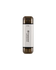 Transcend 1 TB External SSD ESD310S USB 10Gbps Type C/A Silver (TS1TESD310S)