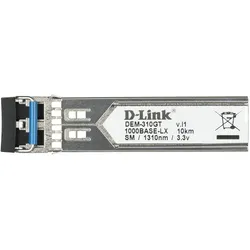 D-Link DEM-310GT, 1-Port Mini GBIC Modul für 1000BaseLX, Transceiver, Silber
