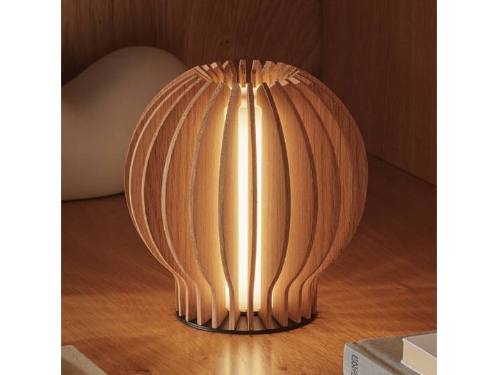 PLEASE WAIT to be SEATED Tischlampe Radiant, dimmbar, Holz hell, Holz, Modern, Tischlampe