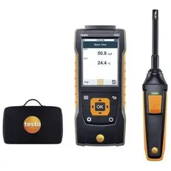 Testo, Detektor, 440 Anemometer +1370 (Temperature-TC) °C, +150 (Temperature-NTC) °C max.Temp., Feuchtigkeit, T