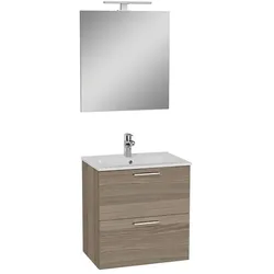 VitrA Mia Badmöbel-Set mit Waschtisch, Spiegel und Beleuchtung 59x61x39,5 cm Cordoba MIASET60C