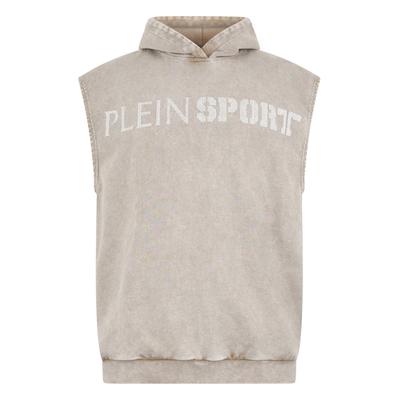Kurzweste PLEIN SPORT "Scratch", Herren, Gr. M, beige (06, beige), Obermaterial: 100% Baumwolle, Westen