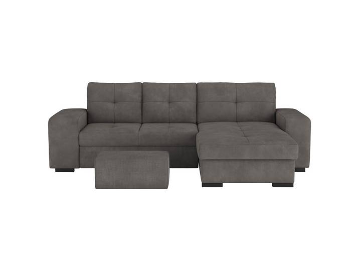 Mid.you Eckschlafsofa, Dunkelgrau, Kunststoff, 4-Sitzer, 268x156 cm, Wohnzimmer, Sofas & Couches, Wohnlandschaften