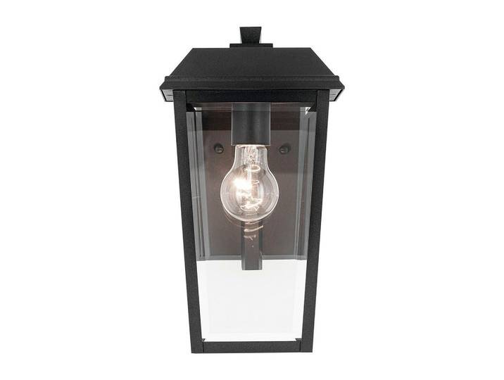 Elstead Lighting Wandleuchte Kichler, Schwarz, Metall, Glas, 18.4x33 cm, Lampen & Leuchten, Innenbeleuchtung, Spots & Strahler, Wandstrahler