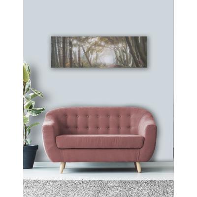 LED-Bild ART FOR THE HOME "Waldspaziergang LED 30x90cm", braun (farbe bild(er): braun), B:90cm H:30cm T:3cm Ø:3cm, Bilder, LED-Leinwand Waldspaziergang 30 x 90 cm