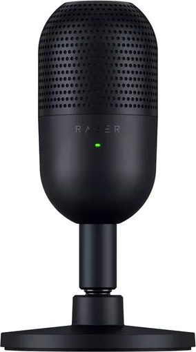 Razer Seiren V3 Mini - Ultra-compact USB Microphone (14 mm Condenser Mic, Supercardioid Pickup Pattern, Tap-to-Mute Sensor with LED Indicator, Built-in Shock Absorber, Plug-and-Play Design) Black, New