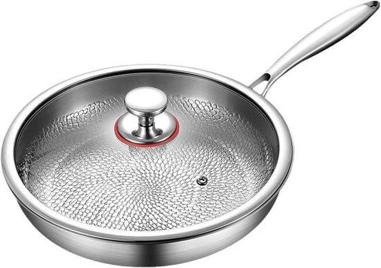 Koekenpan Pro met Deksel - Krasbestendig Titanium - Zwart - 52 cm