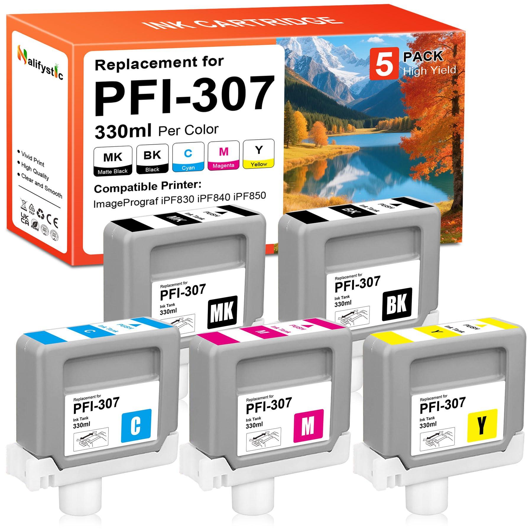 5 Tintenpatronen PFI-307 für imagePROGRAF iPF830/840/850