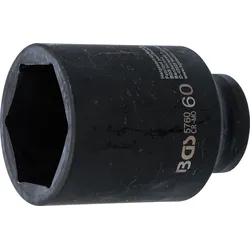 BGS Kraft-Steckschlüssel-Einsatz Sechskant, tief | Antrieb Innenvierkant 20 mm (...
