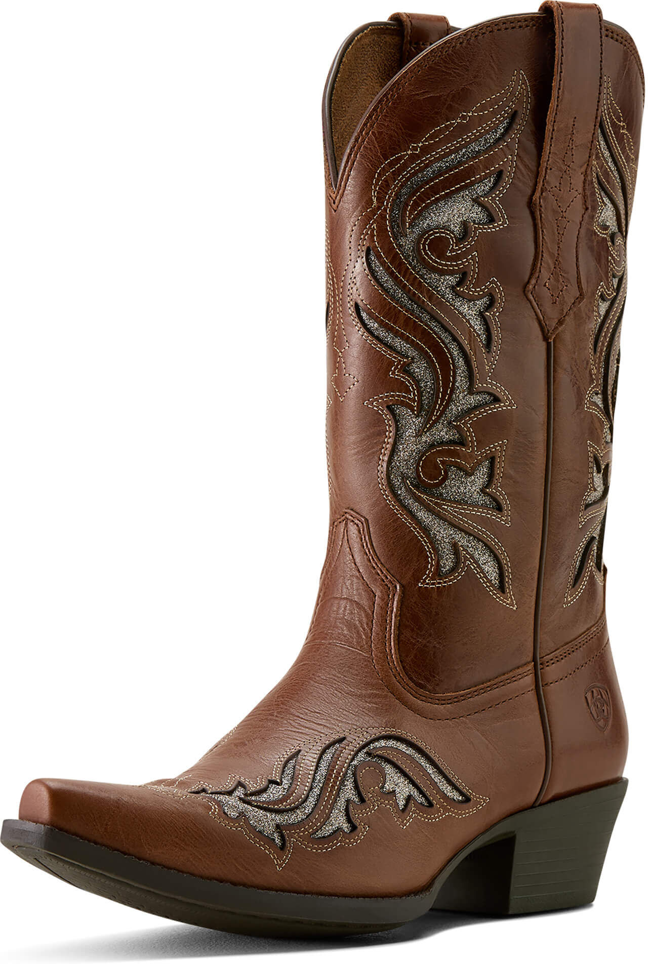 Women's Heritage Bliss X Toe Cowgirl Boots in Dark Tan, Size: 10 B / Medium by Ariat