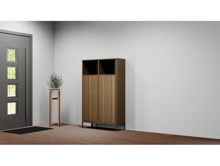 Highboard aus Nussbaum nach Maß Nussbaum (amerika­nisch) Natur geölt