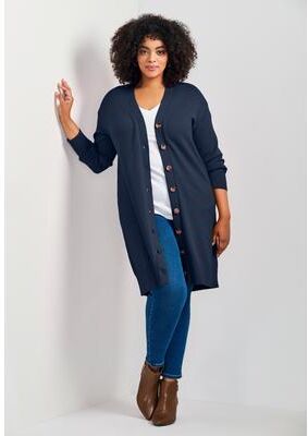 Plus Size Women's Mischa Boyfriend Cardigan by Avenue in Navy (Size 30/32)