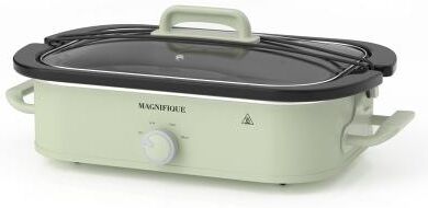HomeCookin 4QT Manual Slow Cooker with Keep Warm Setting, Removable Ceramic Pot & Locking Lid