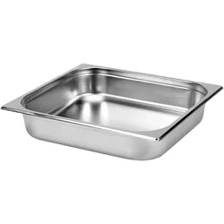 TRIZERATOP Contenitore gastro, contenitore per ristorazione in acciaio inox GN 2/3 profondità 65mm 354x325mm