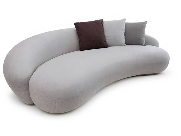 Xlmoebel 3-Sitzer Moderner Grauer 3-Sitzer Sofa Holzrahmen Zeitgenössisch Sofort, Sofa 1 Teile, Modernes Design, hohe Sitzkomfort