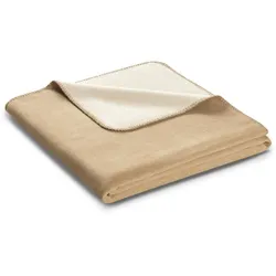 Biederlack Wohndecke Melange-Doubleface creme-natur 150x200 cm