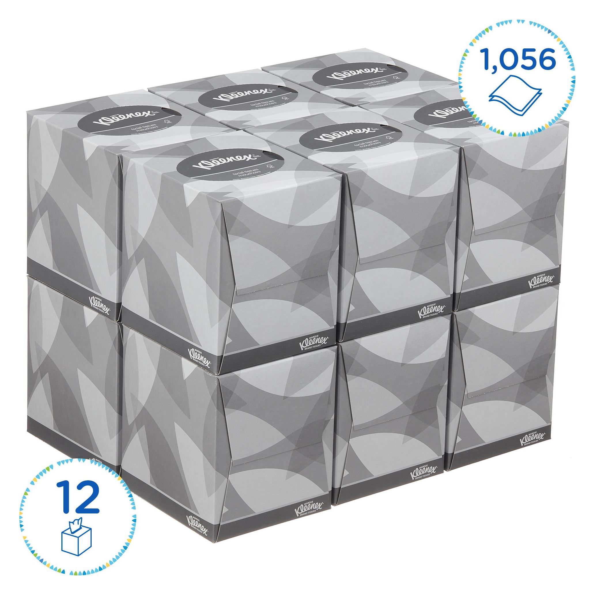 Kimberly-Clark KLEENEX Facial Tissue Cube WhiteF1 (8834)