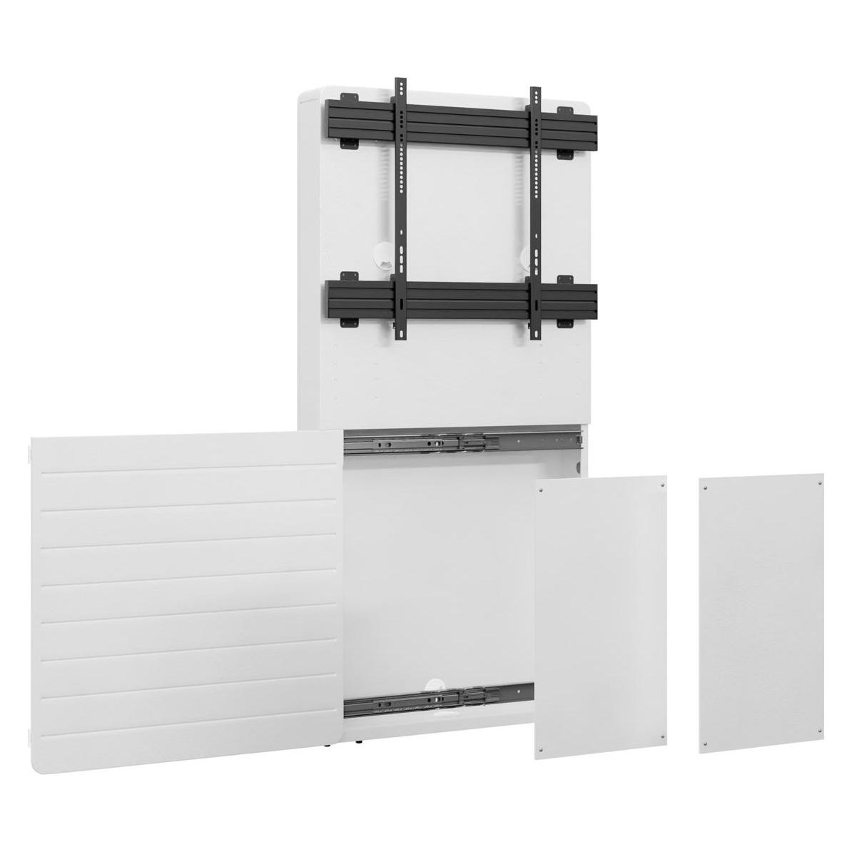Hagor Medienm?bel 900x800mm wei?/sch 150kg/75-98"/breiter Korpus (Boden, Wand, 150 kg) (2767)
