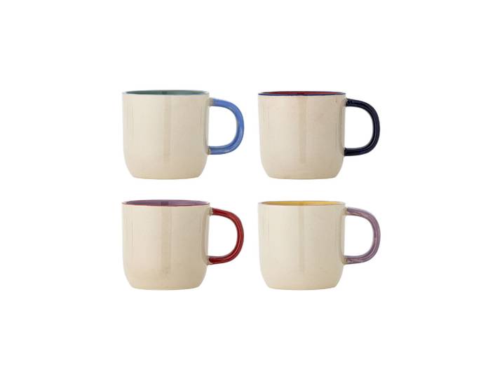 Mugs lot de 4 en grès multicolore Vista