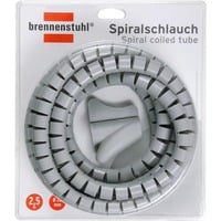 Spiralschlauch 2,5 Meter, Kabelschlauch grau, Ø 20mm, Retail