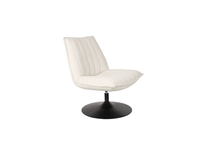 Fauteuil en tissu blanc Jax