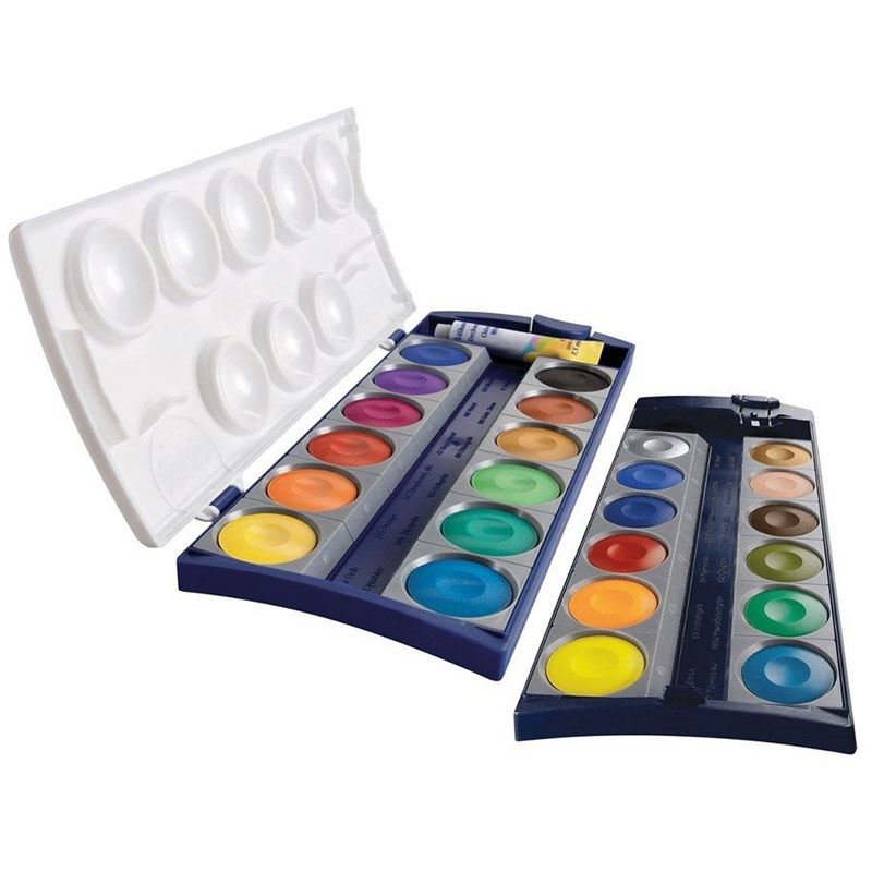 Pelikan Farbkasten 24Farben u 1 TB Deckweiß 735K/24