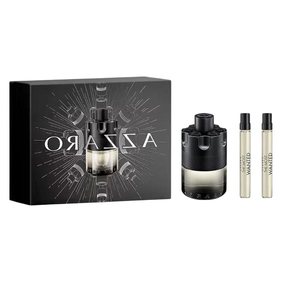 Azzaro The Most Wanted Intense EDT Gift Set 100ml and EDT Minis 2 x 10ml 100ml (Parfum Set) (3614274164985)