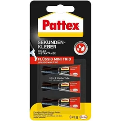 Pattex Sekundenkleber Mini Trio, 3x1g