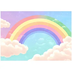 FOTOTAPETE Kinderzimmer Mädchen Regenbogen Kindertapete 300x210