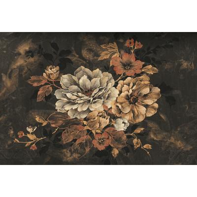 Fototapete ARCHITECTS PAPER "Atelier 47 Flowers Artwork 2", orange (beige, weiß, orange), B:4m L:2,7m, Vlies, Tapeten, Fototapete Blumen Vintage Flowers