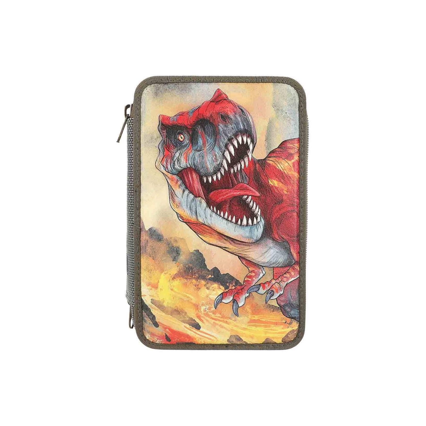 Depesche 3-Fach Federtasche mit 3D Effekt Dino World 20 x 13 cm