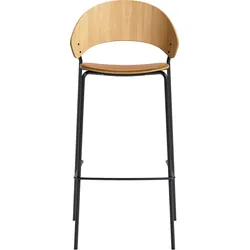 Dosina Barhocker 75 cm, helle Eiche, gepolsterter Sitz