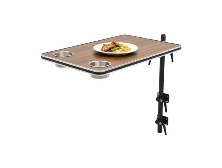 RV Tischbein und Tischplatte Kit, 360° Drehbar, für Wohnmobil, Ponton Aluminium Legierung, Höhenverstellbar Bootstisch, Caravan Tisch für Camping, Yacht, Wohnmobil Max. Lade kapazität: 25kg