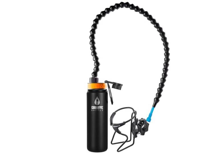 Giraffe Bottle Tower XL Hands Free Trinksystem, isolierte Edelstahlflasche, mit rundem Rohr montierter Flaschenhalter (Länge 36 in / 91 cm)