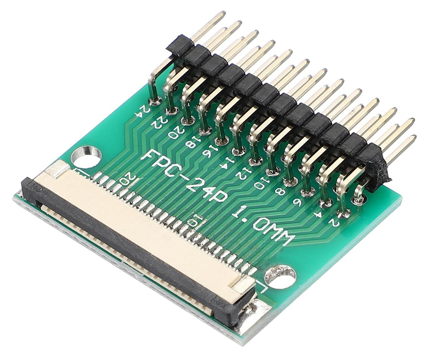 Dripio FFC/FPC-adapterprintplaat met 24 pinnen, 1 mm naar 2,54 mm, gebogen pinnen