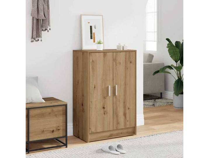 BONNEVIE - 1parcel - Armoire à chaussures chêne artisanal bois d'ingénierie - Etagères btl20g47