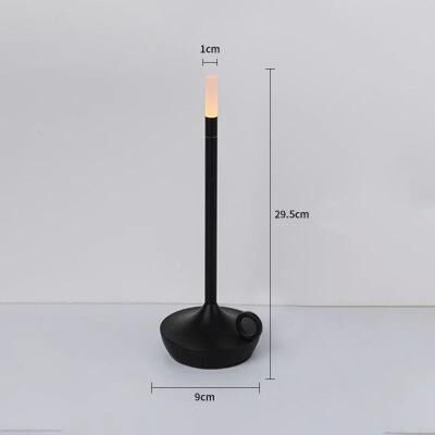 Uplifted Goods Rechargeable Touch LED Candle Lamp For Ambient Lighting black warm Light