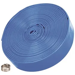 T.I.P. Druckschlauch - Flachschlauch, 10 m, ø 32 mm, mit Schelle,  für Garten, Pool, Baugrube, 31096