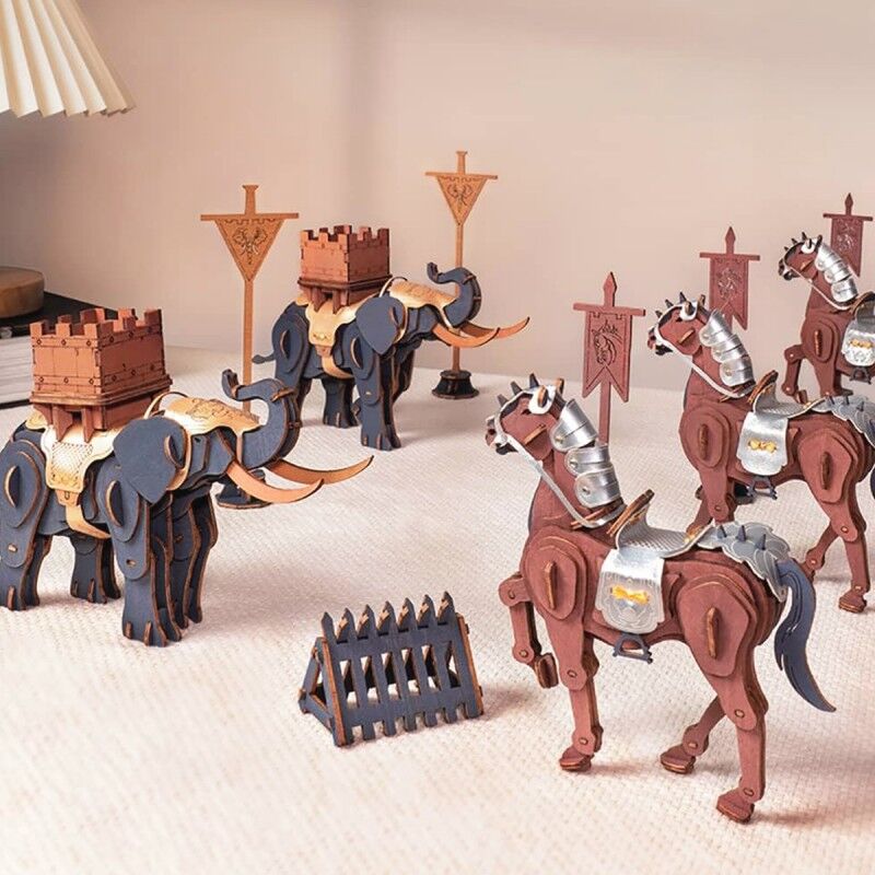 Cheval de Guerre - Puzzle 3D en bois Rokr