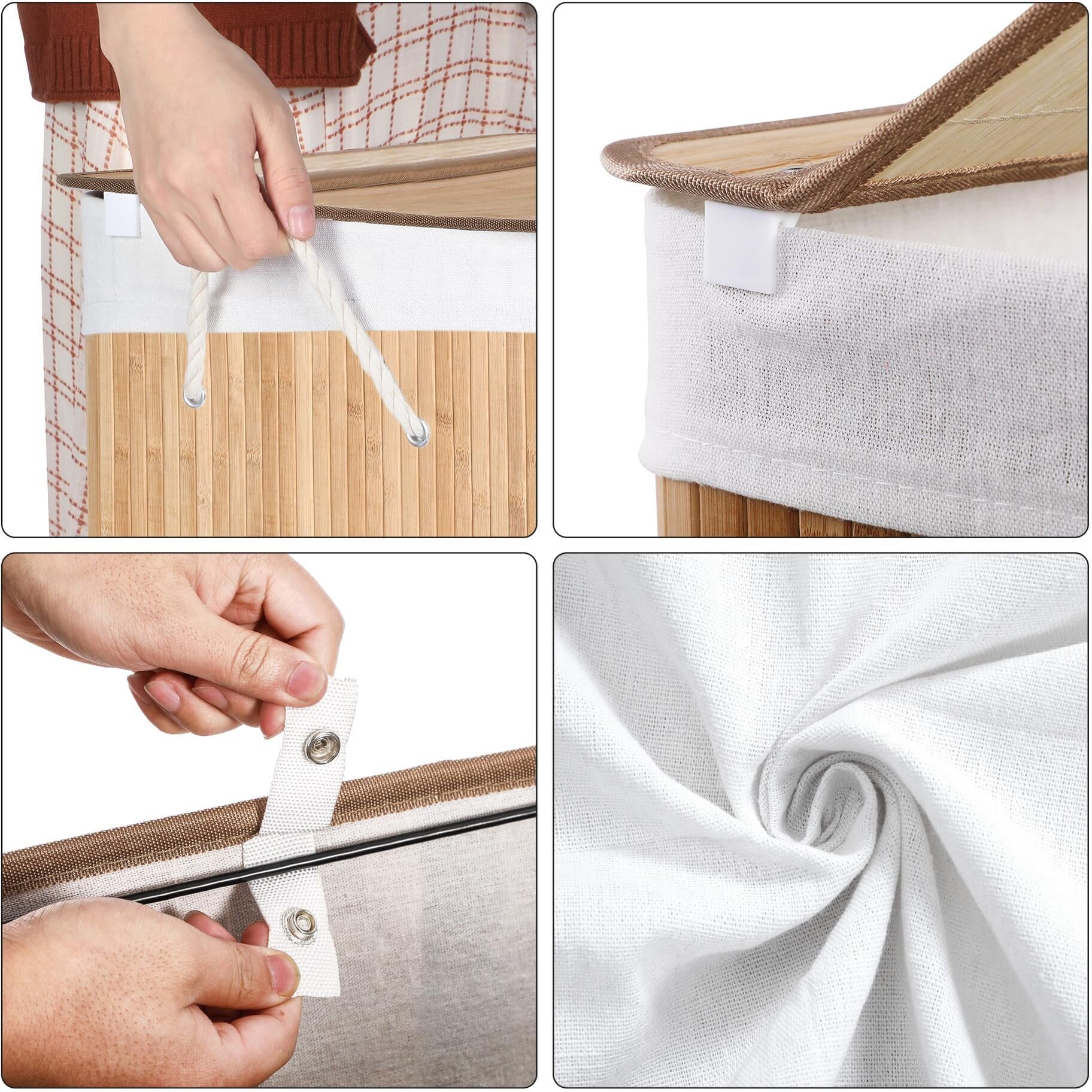 Wäschekorb SONGMICS "mit Deckel 150", braun, B:60cm H:61,5cm T:40cm, Wäschesammler, Wäschekorb braun 150 l